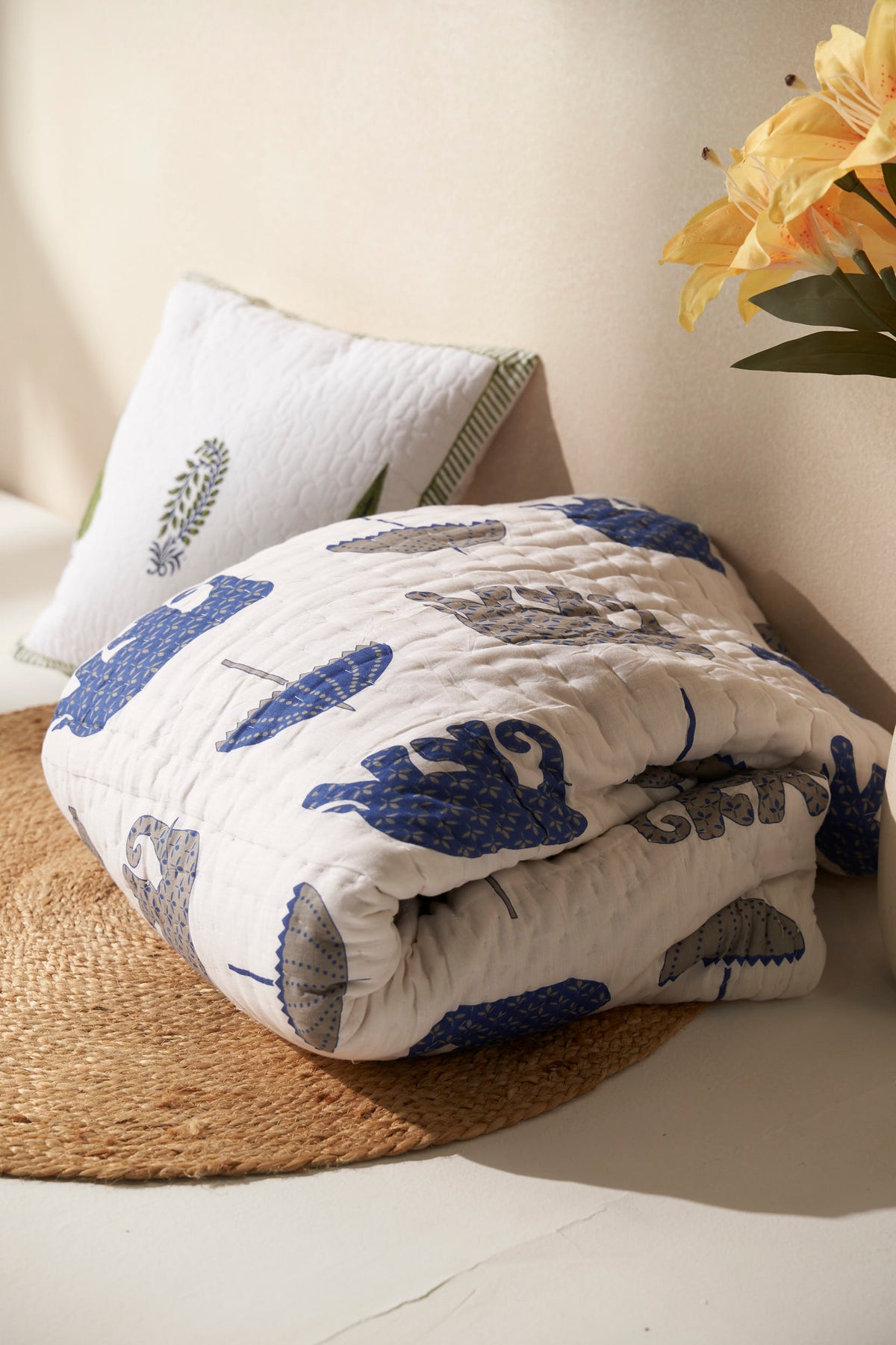 100% Cotton Monsoon Parade Quilt – Handcrafted