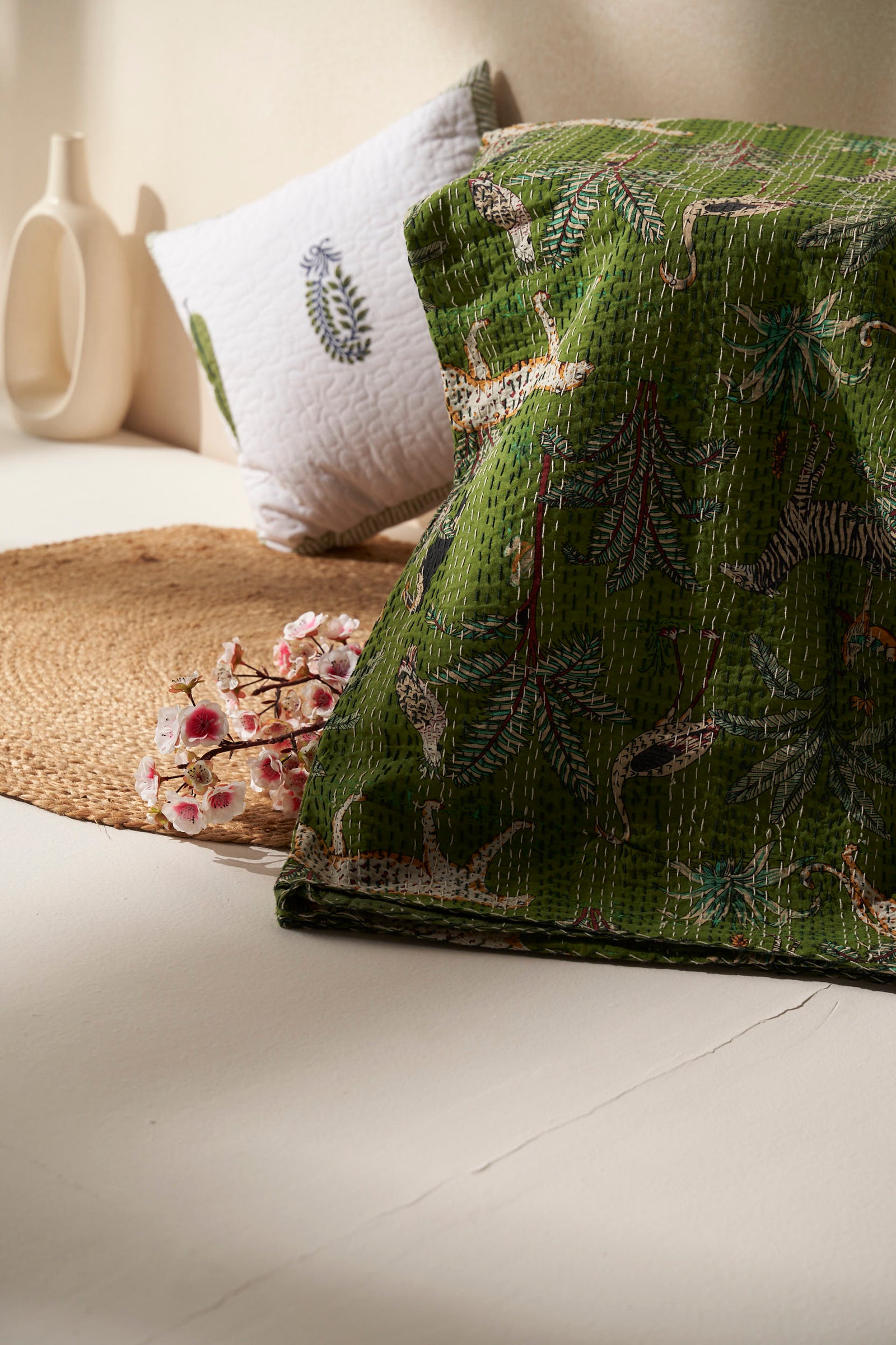 Handcrafted Jungle Reverie Quilt — A Walk Through India’s Wild Heart