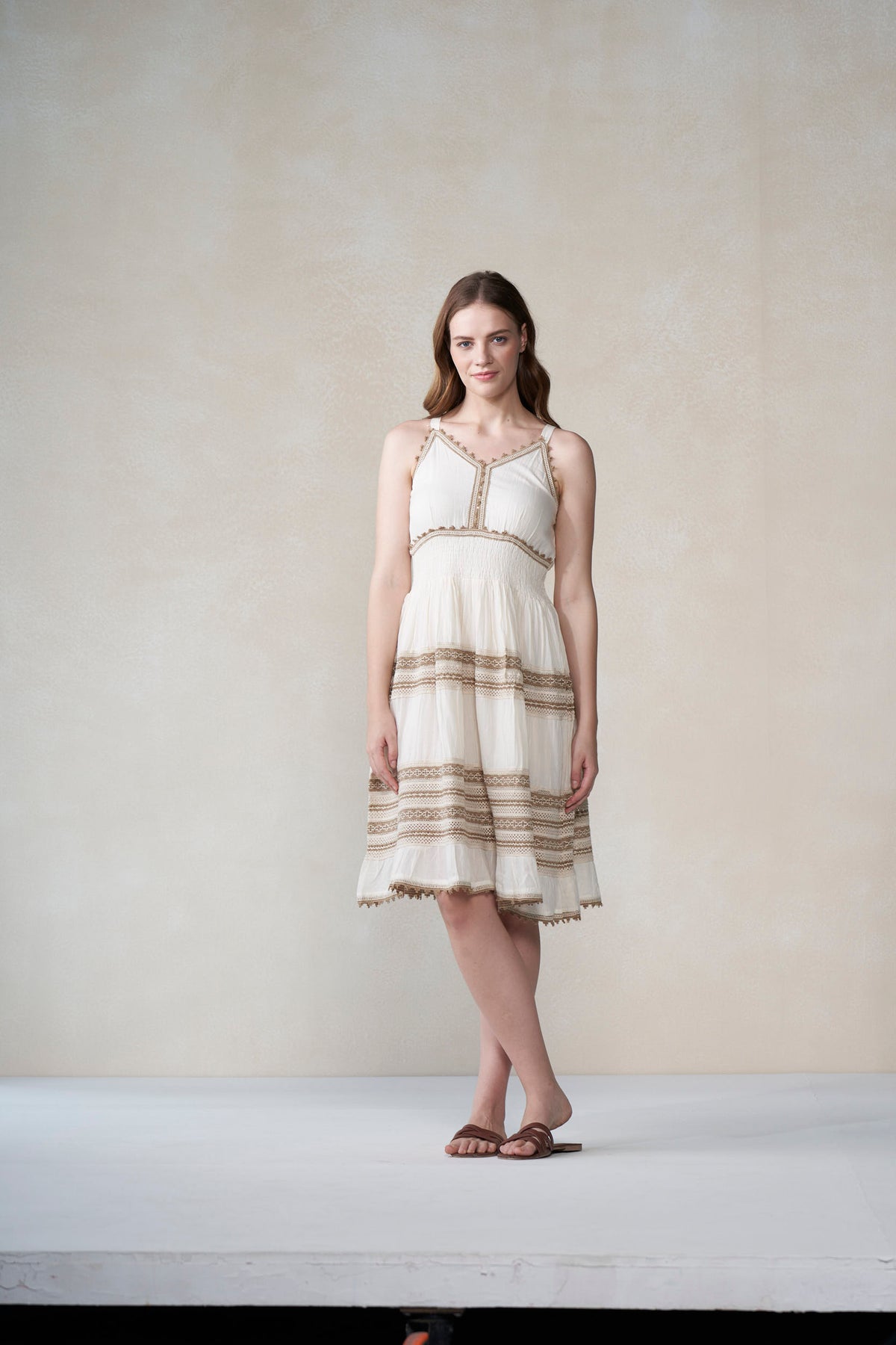 Cotton Floral Frock Dress – Frangipani Edition
