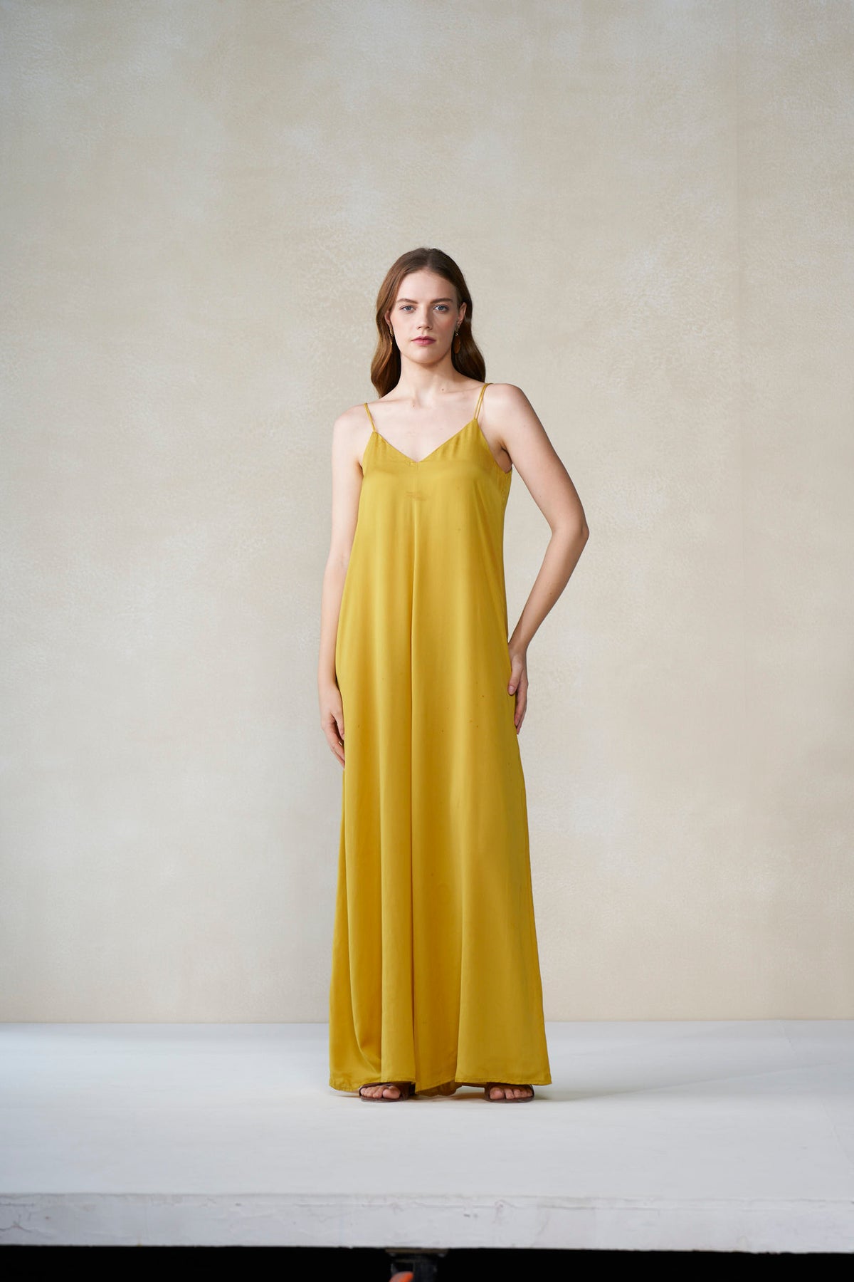 Handmade Slip Dress in Yellow – Amber Marigold Edition